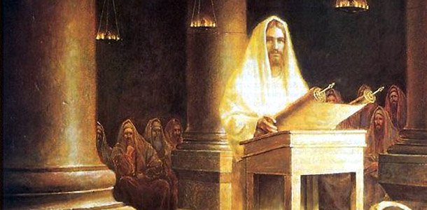 Jesus in the synagogue of Nazareth 